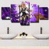 5 panel canvas art framed prints League Of Legends Lux wall picture-1200 (2)