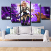 5 panel canvas art framed prints League Of Legends Lux wall picture-1200 (3)