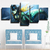 5 panel canvas art framed prints League Of Legends Nami home decor-1200 (2)