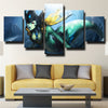 5 panel canvas art framed prints League Of Legends Nami home decor-1200 (3)