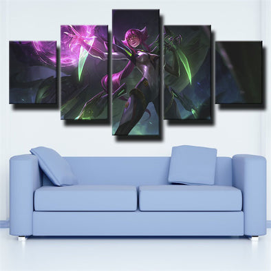 5 panel canvas art framed prints League of Legends Elise home decor-1200 (1)