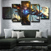 5 panel canvas art framed prints League of Legends Ezreal wall decor-1200 (3)