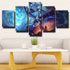 5 panel canvas art framed prints League of Legends Nunu home decor-1200 (2)