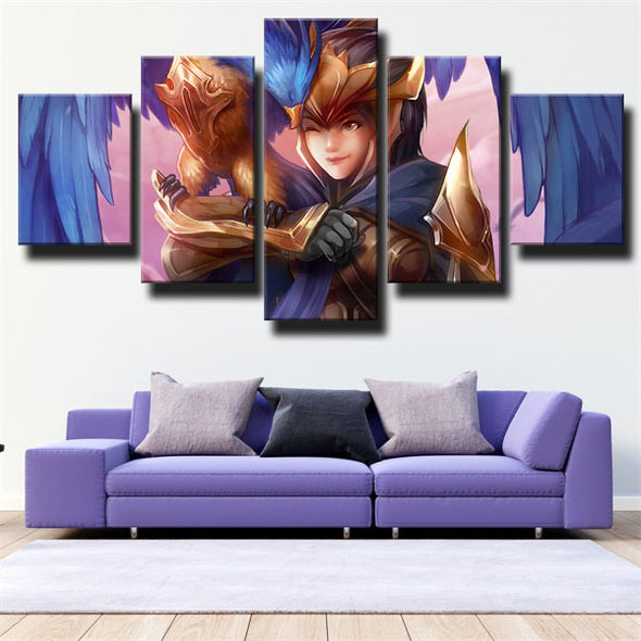 5 panel canvas art framed prints League of Legends Quinn picture-1200 (1)
