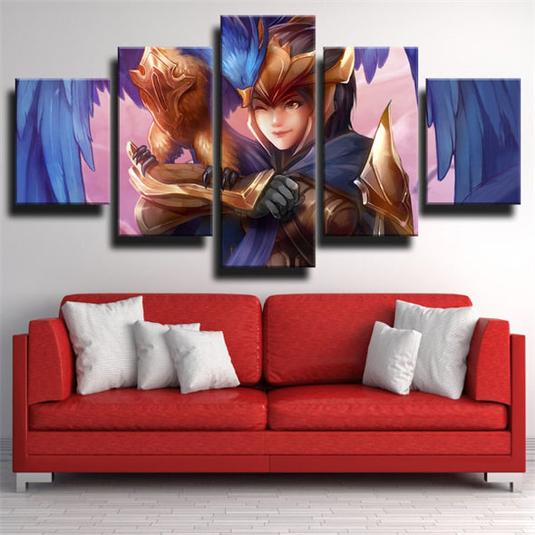 5 panel canvas art framed prints League of Legends Quinn picture-1200 (2)