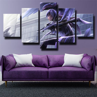 5 panel canvas art framed prints League of Legends Quinn wall decor-1200 (1)