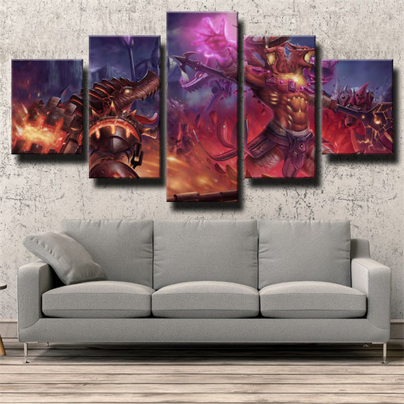 5 panel canvas art framed prints League of Legends Renekton picture-1200 (1)