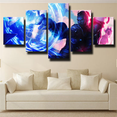 5 panel canvas art framed prints League of Legends Ryze home decor-1200 (1)
