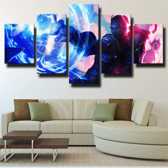 5 panel canvas art framed prints League of Legends Ryze home decor-1200 (3)