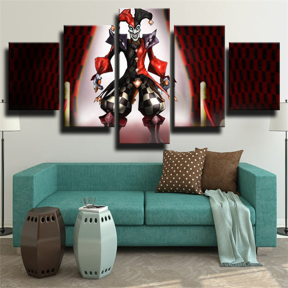 5 panel canvas art framed prints League of Legends Shaco wall picture-1200 (3)