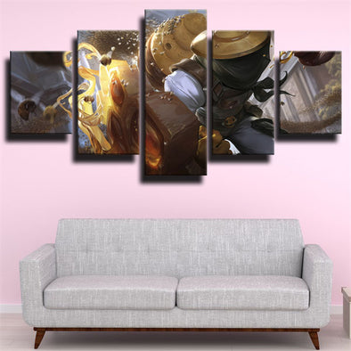 5 panel canvas art framed prints League of Legends Singed picture-1200 (1)