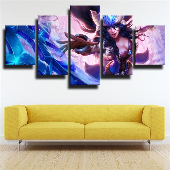5 panel canvas art framed prints League of Legends Sivir wall picture-1200 (2)