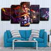 5 panel canvas art framed prints League of Legends Sona wall picture-1200 (3)
