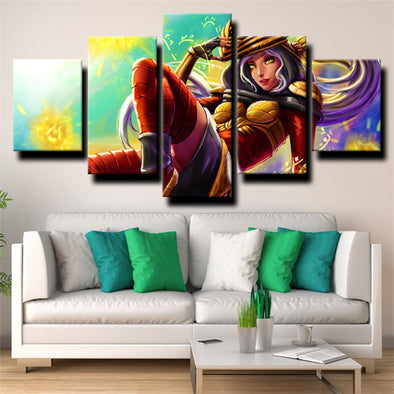 5 panel canvas art framed prints League of Legends Syndra wall decor-1200 (1)