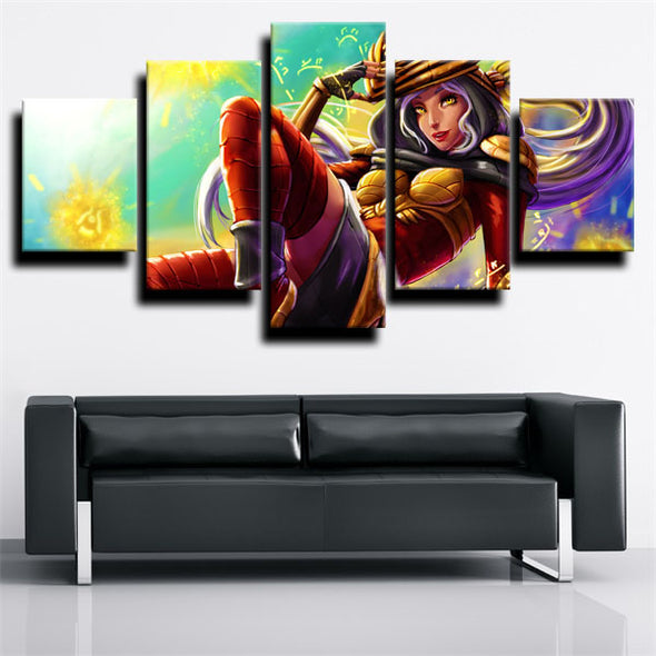 5 panel canvas art framed prints League of Legends Syndra wall decor-1200 (2)