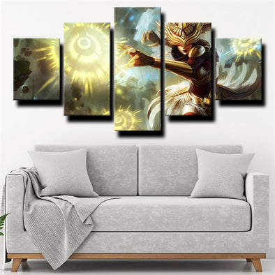 5 panel canvas art framed prints League of Legends Syndra wall picture-1200 (1)