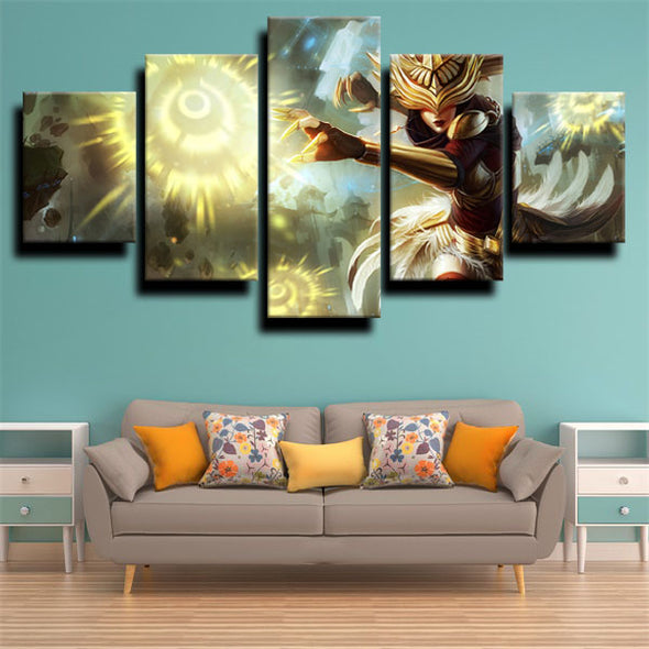 5 panel canvas art framed prints League of Legends Syndra wall picture-1200 (2)