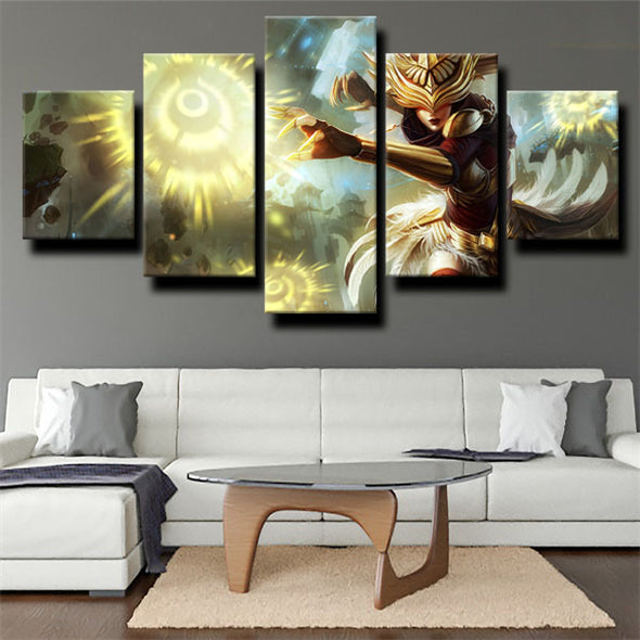 5 panel canvas art framed prints League of Legends Syndra wall picture-1200 (3)
