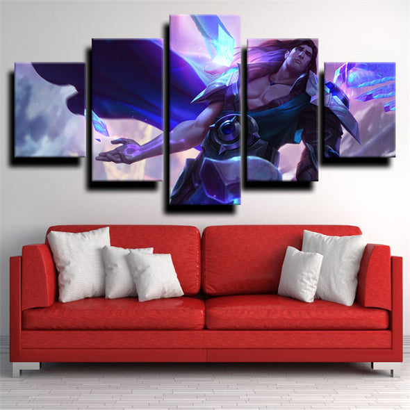 5 panel canvas art framed prints League of Legends Taric home decor-1200 (1)