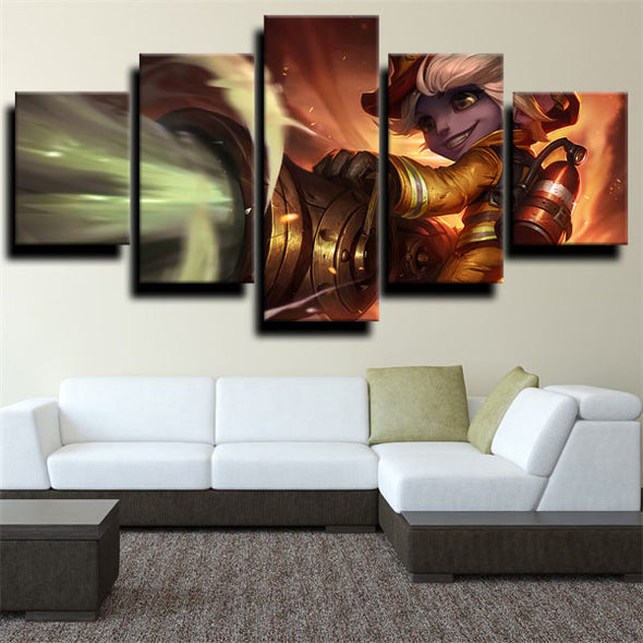 5 panel canvas art framed prints League of Legends Tristana picture-1200 (1)