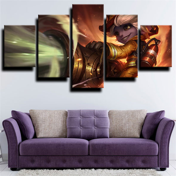 5 panel canvas art framed prints League of Legends Tristana picture-1200 (3)