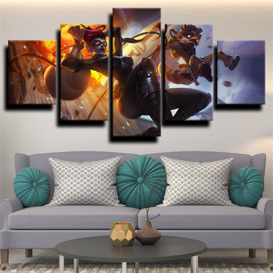 5 panel canvas art framed prints League of Legends Twitch wall picture-1200 (1)