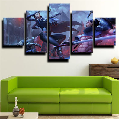 5 panel canvas art framed prints League of Legends Vayne wall decor-1200 (1)
