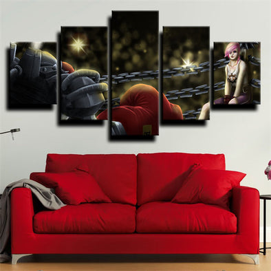 5 panel canvas art framed prints League of Legends Vi home decor-1200 (1)