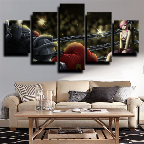 5 panel canvas art framed prints League of Legends Vi home decor-1200 (2)