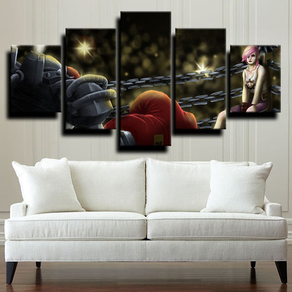 5 panel canvas art framed prints League of Legends Vi home decor-1200 (3)
