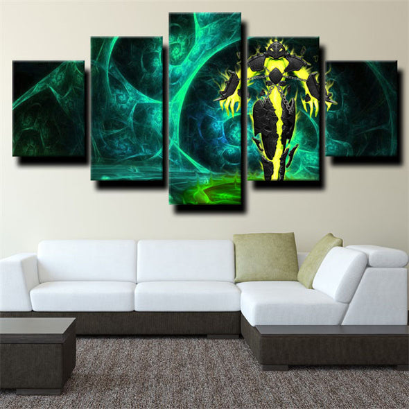 5 panel canvas art framed prints League of Legends Xerath home decor-1200 (2)