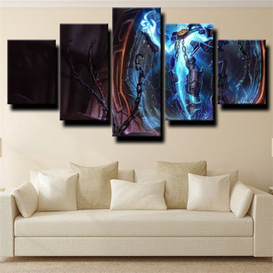 5 panel canvas art framed prints League of Legends Xerath wall decor-1200 (1)