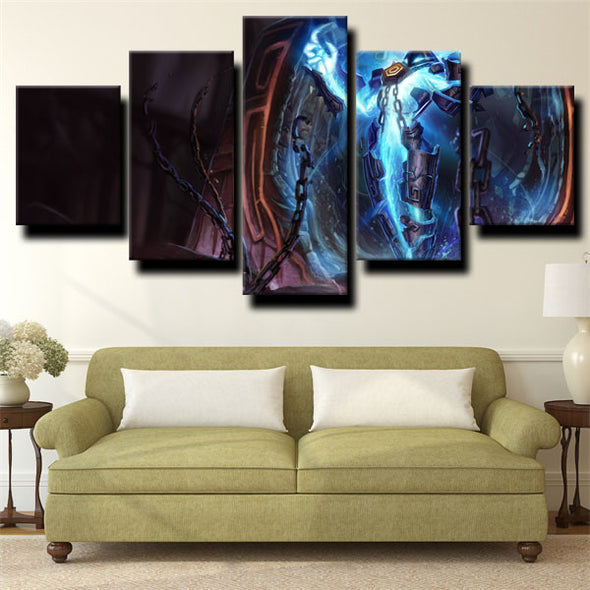 5 panel canvas art framed prints League of Legends Xerath wall decor-1200 (3)