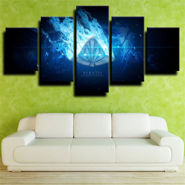 5 panel canvas art framed prints League of Legends Xerath wall picture-1200 (2)