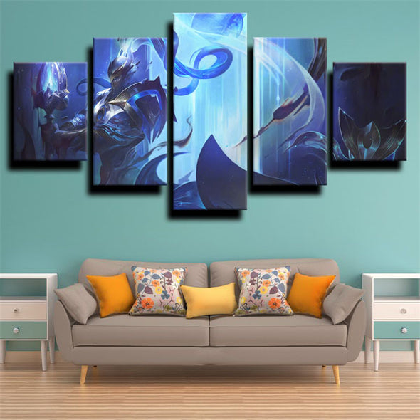 5 panel canvas art framed prints League of Legends Xin Zhao picture-1200 (2)