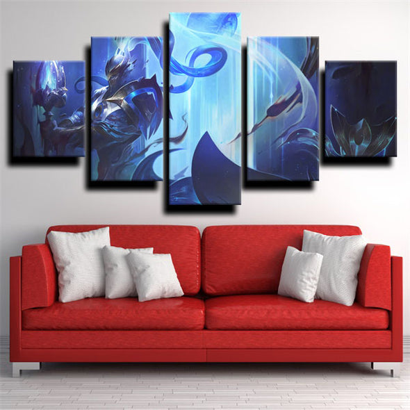 5 panel canvas art framed prints League of Legends Xin Zhao picture-1200 (3)