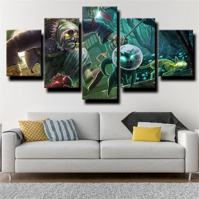 5 panel canvas art framed prints League of Legends Yorick picture-1200 (1)