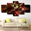 5 panel canvas art framed prints League of Legends Ziggs home decor-1200 (3)