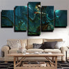 5 panel canvas art framed prints League of Legends Zyra wall decor-1200 (2)