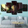 5 panel canvas art framed prints League of Legends Zyra wall picture-1200 (2)