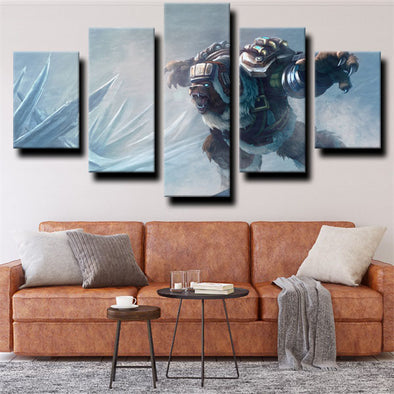 5 panel canvas art framed prints League of Legends live room decor-1211 (1)