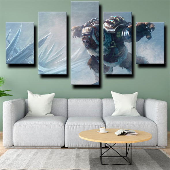 5 panel canvas art framed prints League of Legends live room decor-1211 (3)