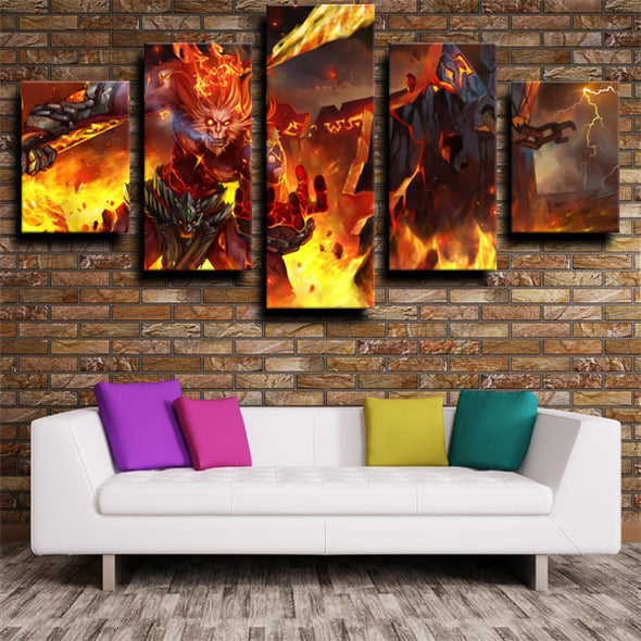 5 panel canvas art framed prints League of Legends wall picture-1201 (3)