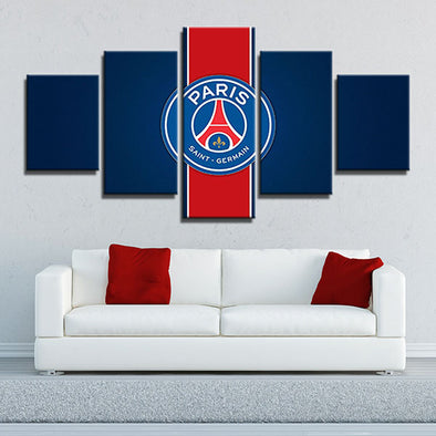 5 panel canvas art framed prints Les Parisiens red and blue home decor-1201 (2)
