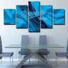 5 panel canvas art framed prints Lions blue live room decor-1202 (1)