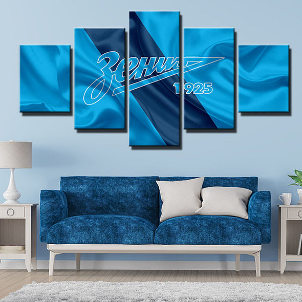 5 panel canvas art framed prints Lions blue live room decor-1202 (3)