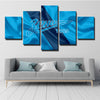 5 panel canvas art framed prints Lions blue live room decor-1202 (4)
