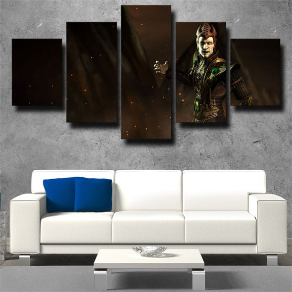 5 panel canvas art framed prints MKX characters Shinnok decor picture-1546 (3)