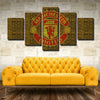 5 panel canvas art framed prints Manchester Utd Golden wall home decor-1203 (2)