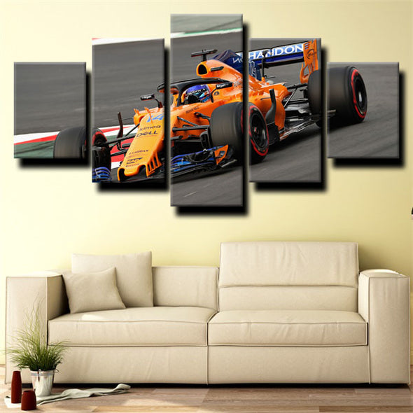 5 panel canvas art framed prints McLaren MCL33 Formula 1 wall decor-1200(2)